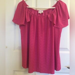 kim & cami fuchsia top